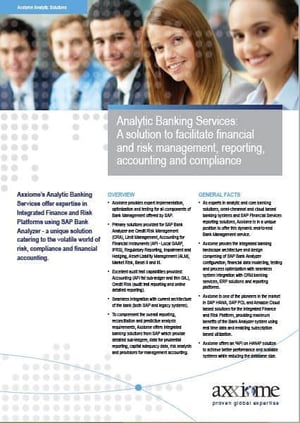 Axxiome Analytic Banking Services (SAP Bank Analyzer)